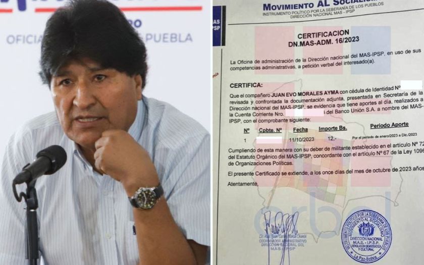 Revelan que Evo Morales tampoco cumplía requisito de aportes al día para el Congreso del MAS ¿Cuánto paga?