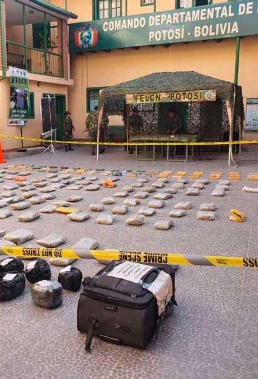 Felcn comisó 8.309 kilos de droga en tres años
