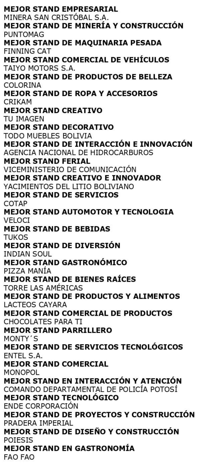 Galardonan a los mejores stands en la Feipobol 2023