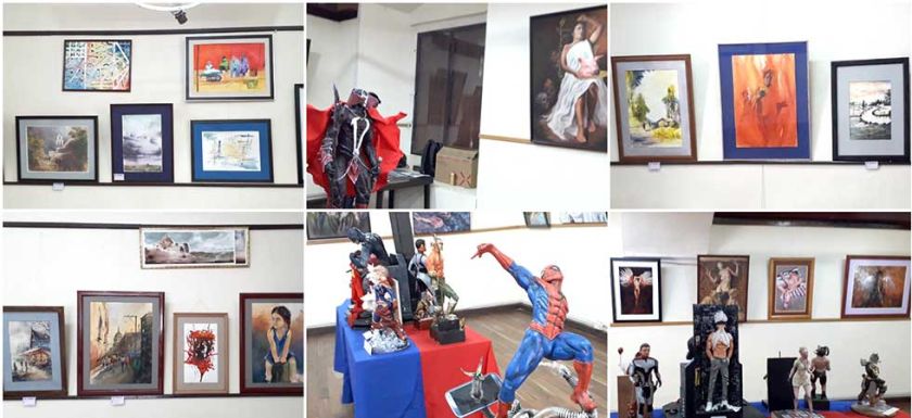 Estudiantes de Artes Plásticas de la UATF exponen sus piezas para cerrar el año
