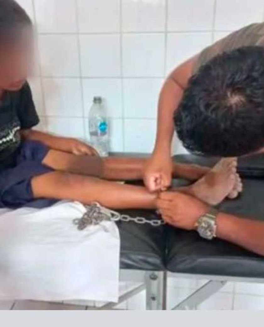 Justicia envía a Palmasola a la madre del niño que era encadenado