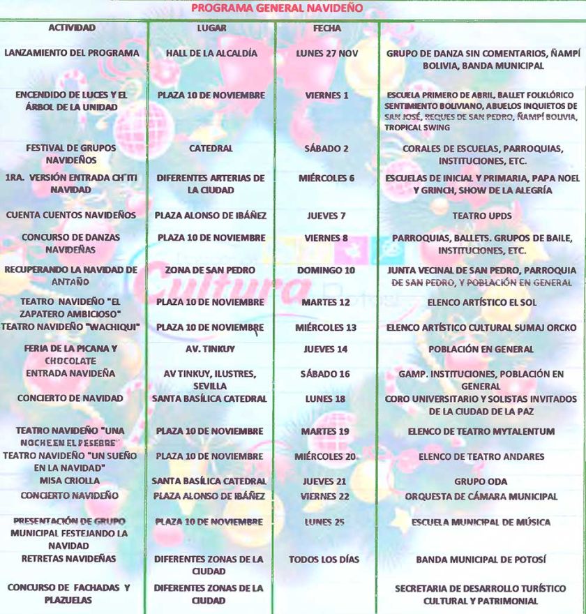 El 1 de diciembre será el encendido de luces navideñas