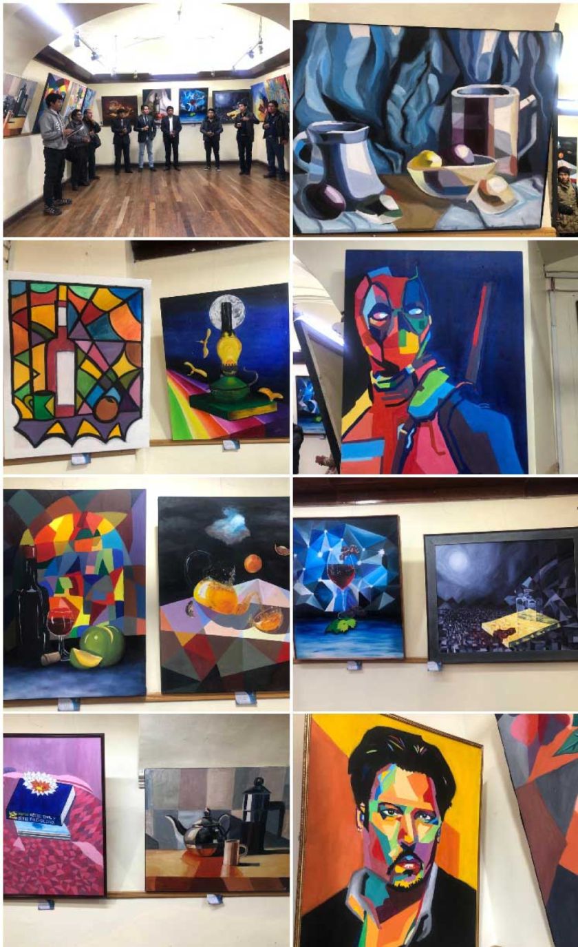 Estudiantes de Artes exponen sus bodegones fragmentados