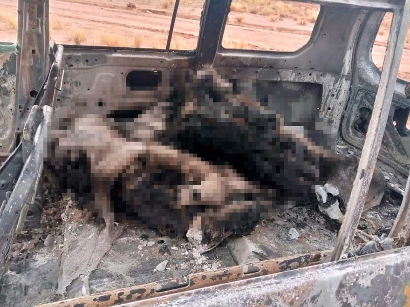 Familiares rescatan cuerpos incinerados de padre e hijo