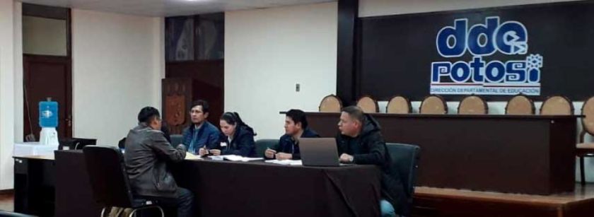Institucionalización: Califican a postulantes a la DDE Potosí