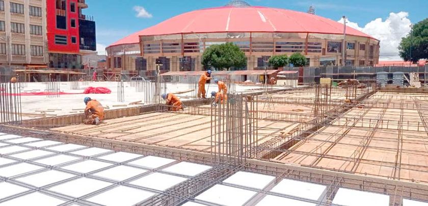 Las obras del mercado Chuquimia llegan al 25%  con el vaciado de losa