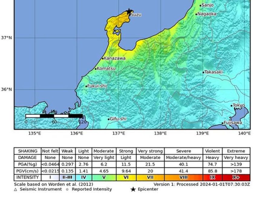 Seis personas atrapadas bajo los escombros tras el terremoto en Japón