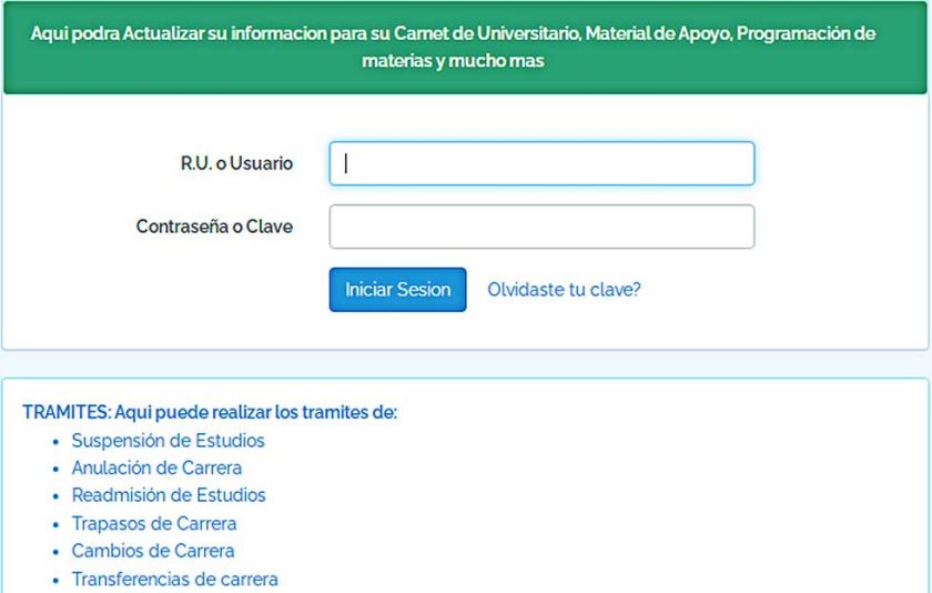 Habilitan sistema para matriculación de alumnos regulares de la UATF