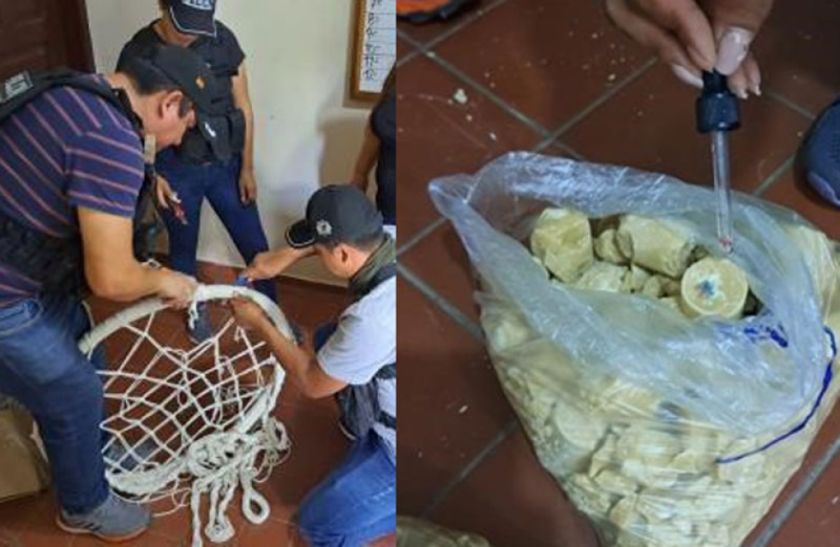 Santa Cruz: Encuentran 11 kilos de droga camuflada en una encomienda de hamacas