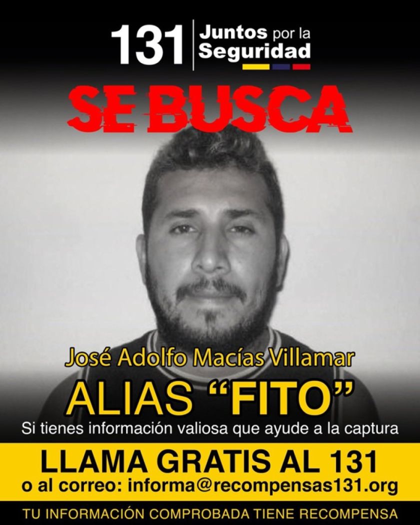 Gobierno activa la búsqueda de ‘Fito’ en Bolivia, líder de banda criminal ecuatoriana “Los Choneros”
