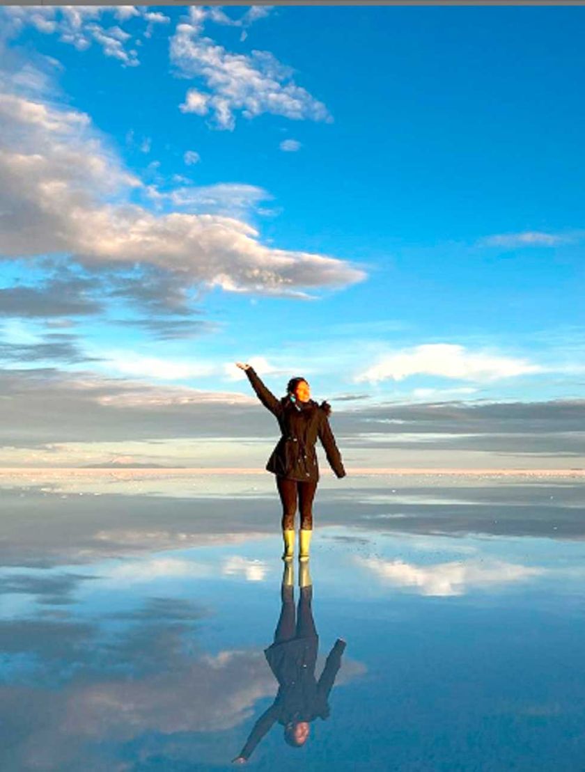 Albertina Sacaca muestra la belleza del Salar de Uyuni