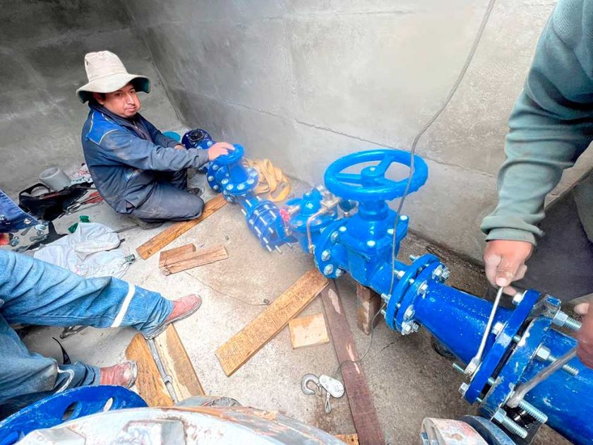 Introducen agua de Chaluma a la red para aumentar el caudal