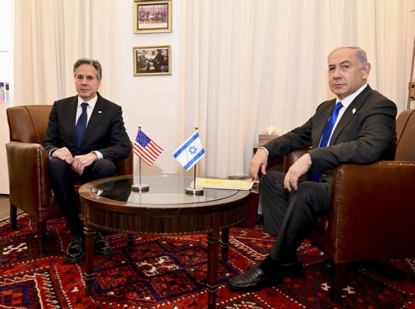 Blinken se reúne con Netanyahu en su gira por Oriente Medio para impulsar una tregua en Gaza