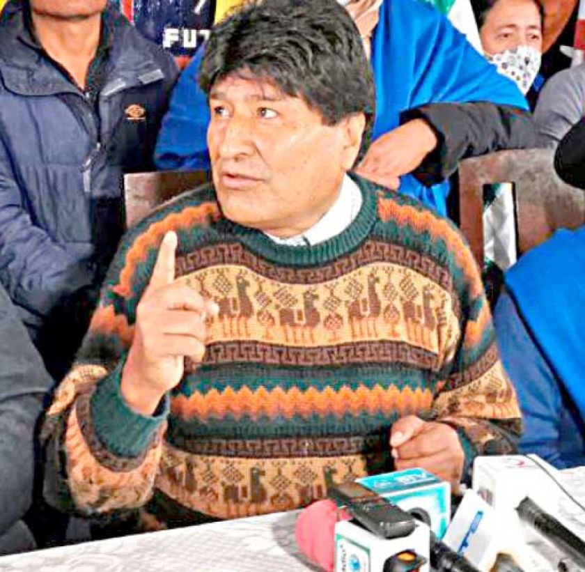 Ratifican que Evo no puede ingresar a Perú