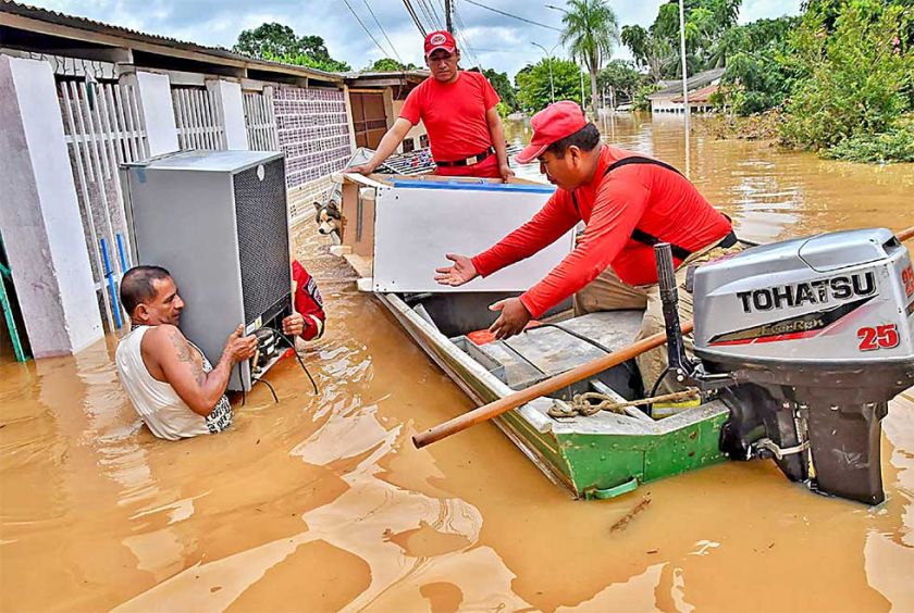Cobija registra la mayor inundación de su historia