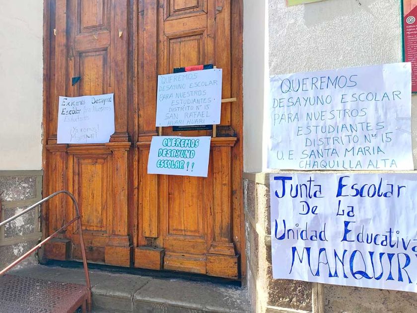 Alcaldía licita desayuno escolar para alumnos del área dispersa