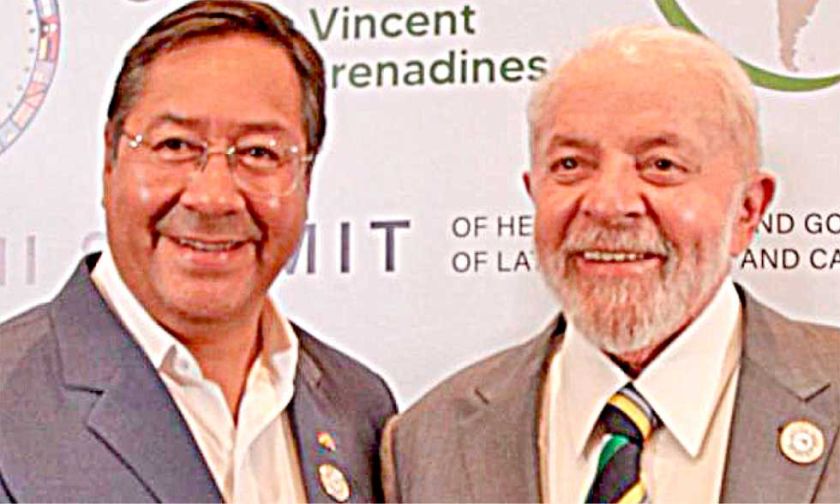 Luis Arce promueve con Lula  inversiones en planes de gas y litio