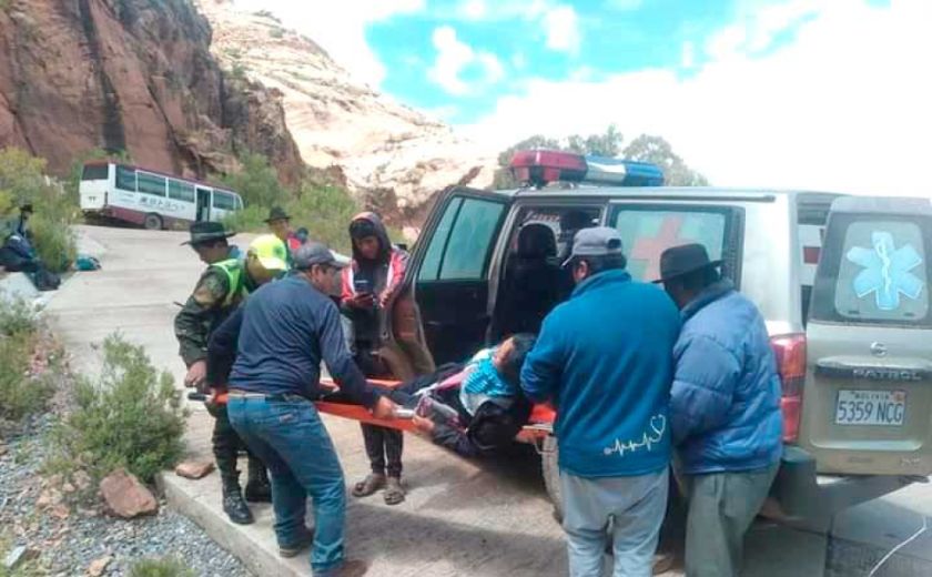 Niños y adultos quedan heridos tras despeñarse un minibús en Thamari