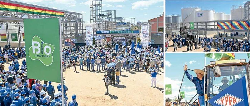 Arce anuncia nueva era con puesta en marcha de planta de biodiésel