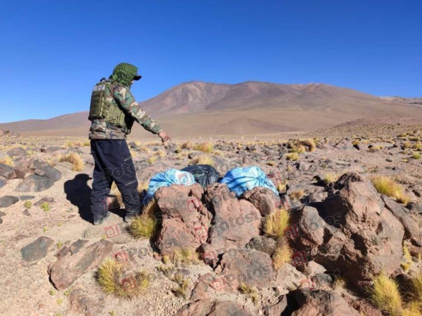 Narcos abandonan bolsas de marihuana en Sud Lípez