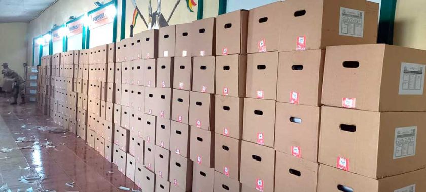 Envío de cajas censales a La Paz se encuentra en un 70 por ciento