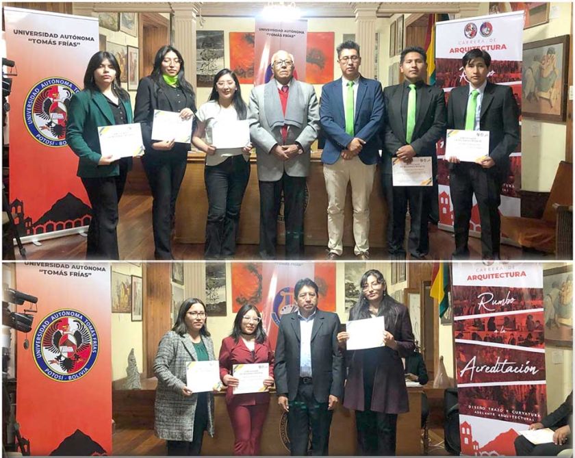 UATF reconoce galardonados de Arquitectura