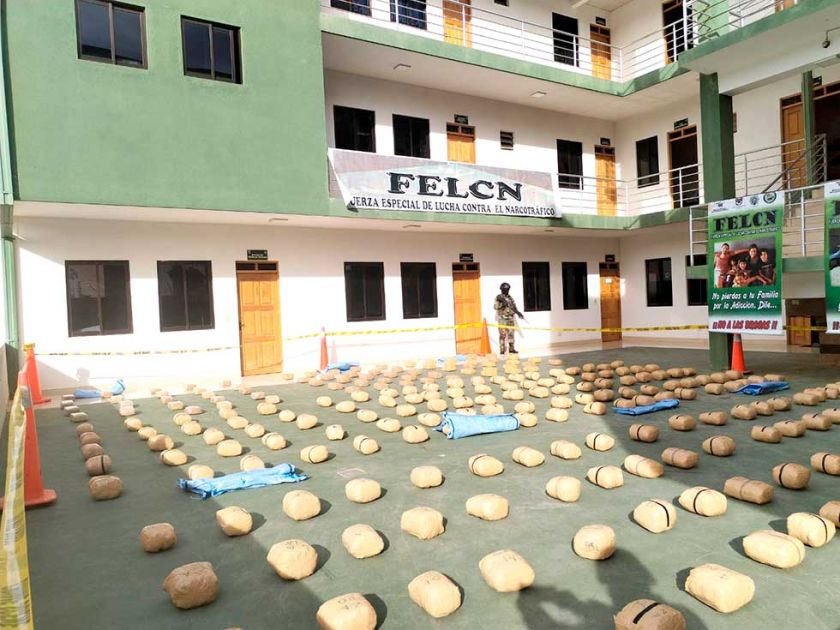 La Felcn incauta más de 283 kilos  de marihuana en dos operativos
