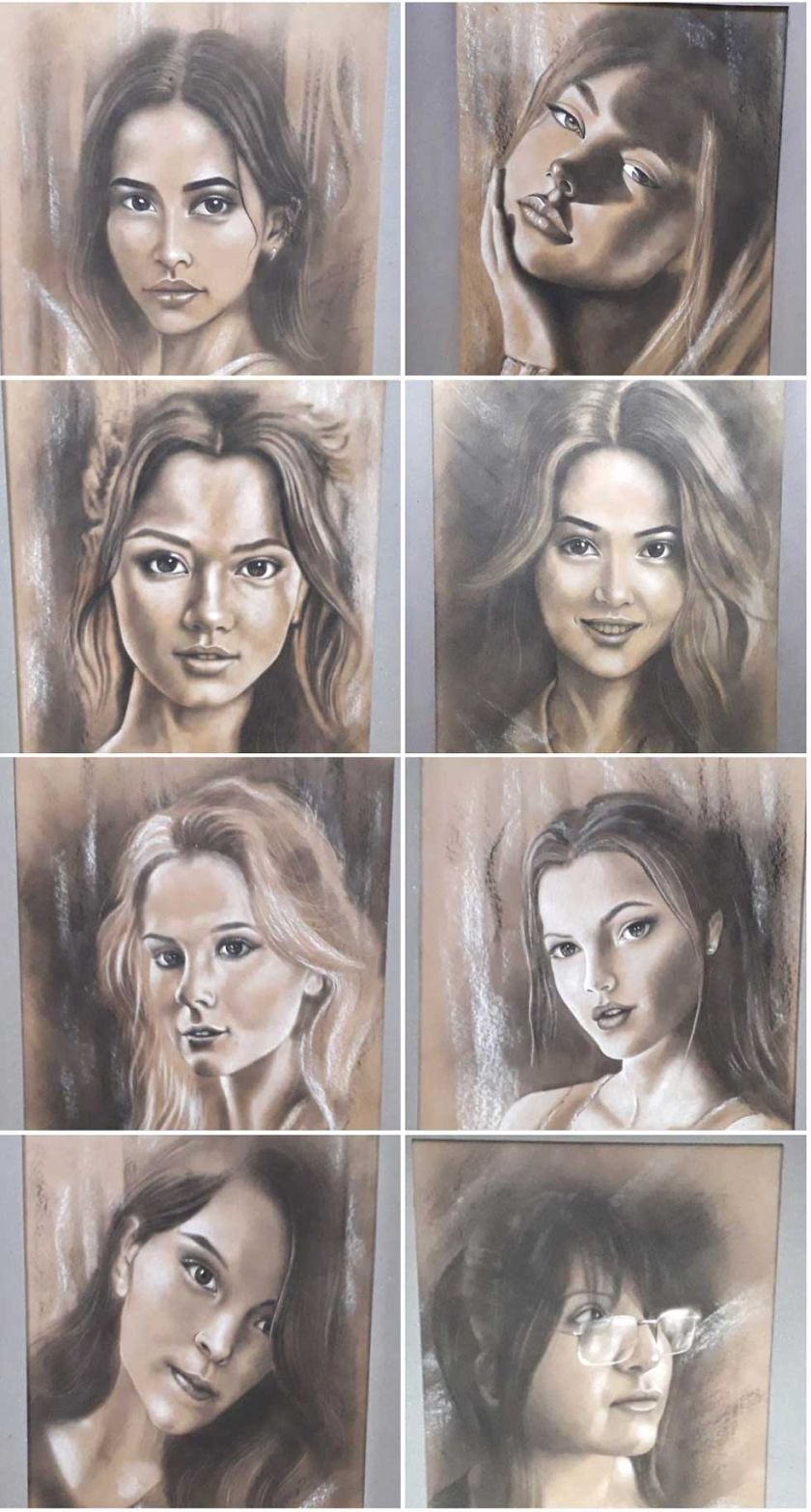 Artista expone su proyecto de grado en ocho retratos