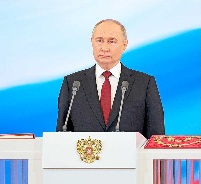 Putin jura, por quinta vez, como presidente de Rusia