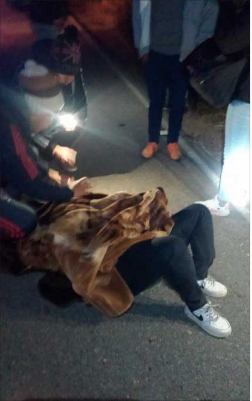 Estudiante sufre heridas con arma blanca y es auxiliado