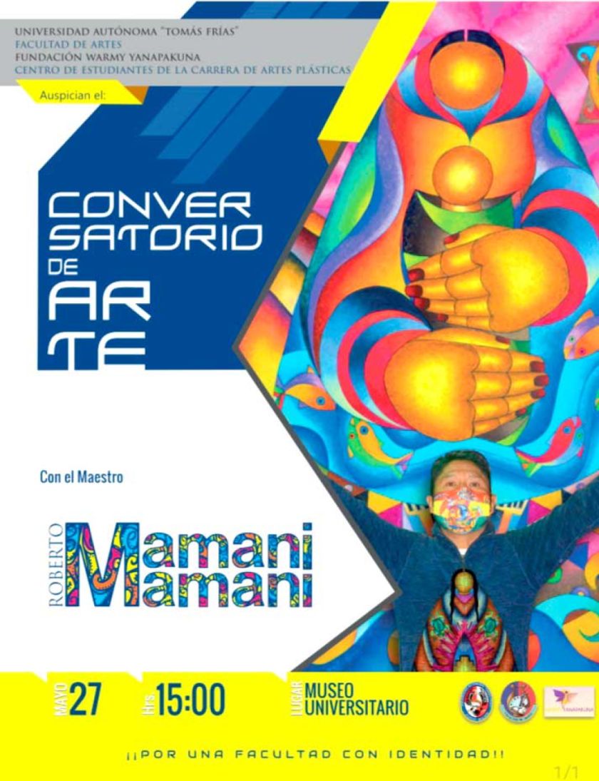 Mamani Mamani dará charla de arte a alumnos en Potosí