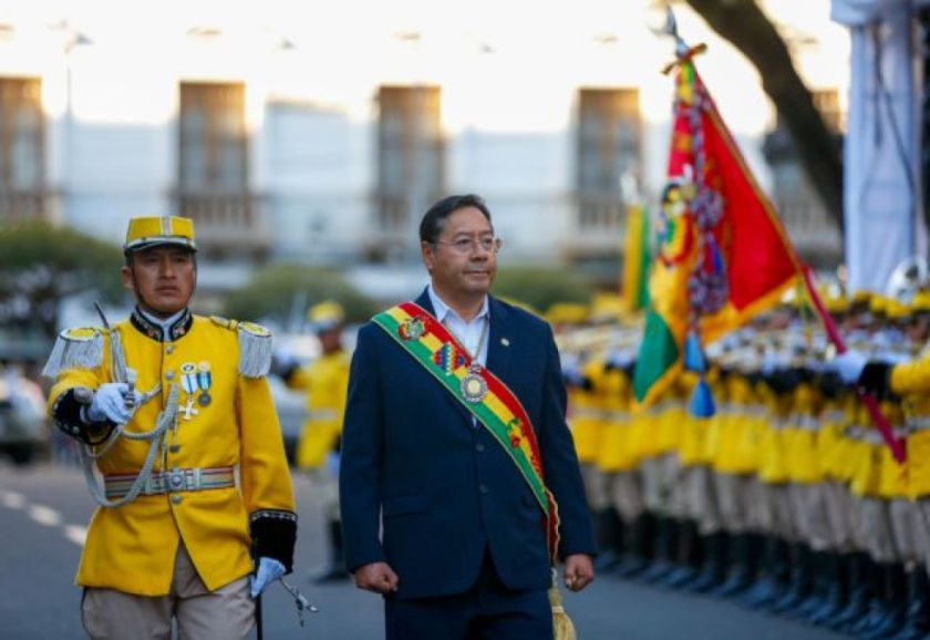 “Felicitamos al valeroso pueblo de Chuquisaca”, el mensaje de Arce por el 25 de Mayo
