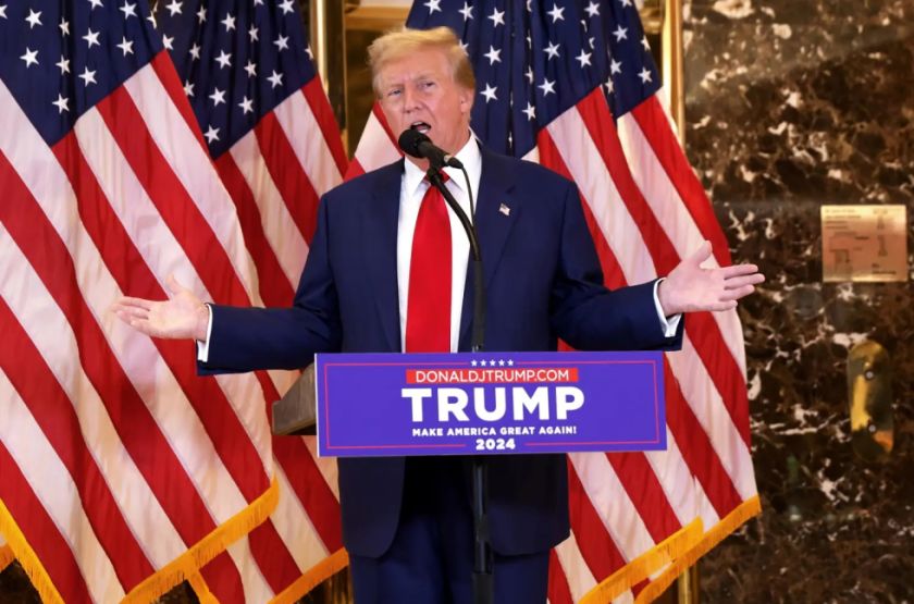 Trump evita hablar de la cárcel en su primera rueda de prensa tras su juicio y pinta un país en llamas