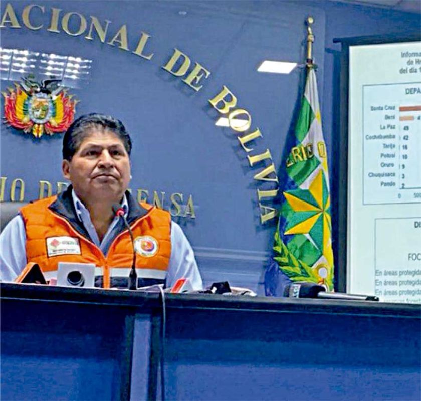 Bolivia registra cerca  de 2.900 focos de calor