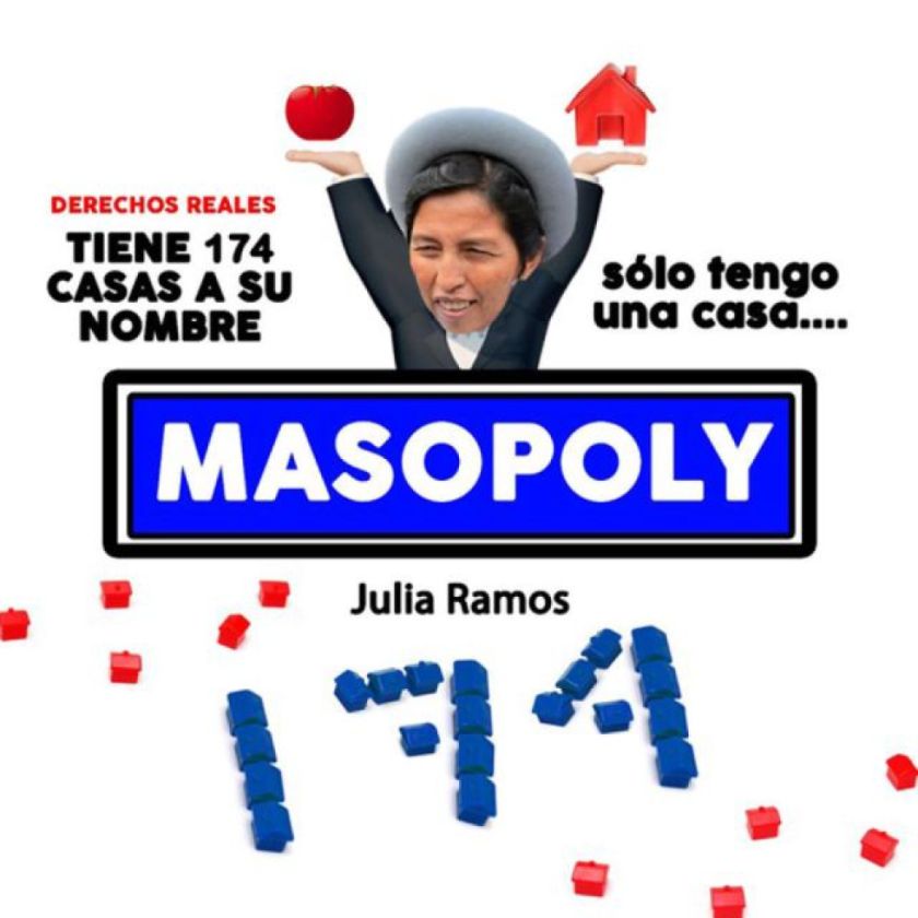Acusan a Julia Ramos de tener 174 propiedades a su nombre