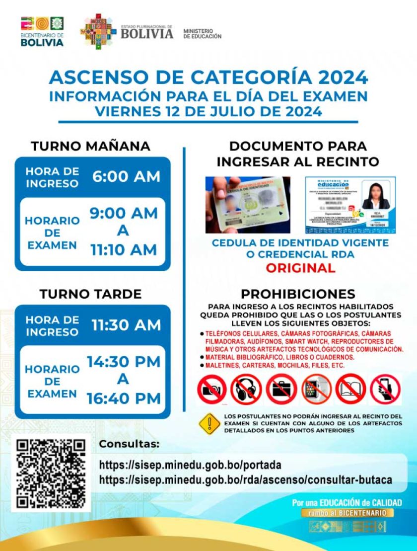 Más de 3.000 educadores rinden hoy el examen de ascenso en dos turnos
