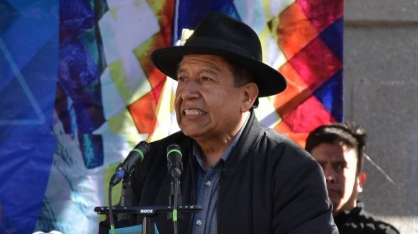 Vicepresidente Choquehuanca califica a Morales como "el comandante de la troika opositora"