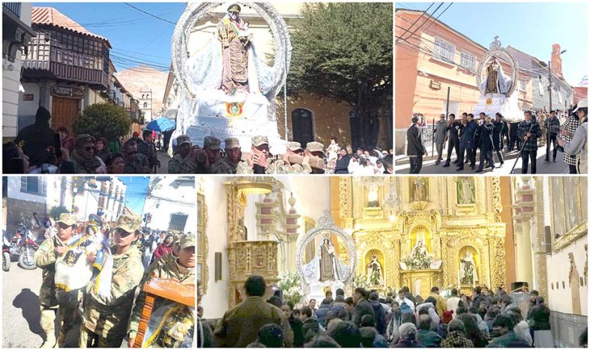 Virgen del Carmen recorrió Potosí en solemne procesión