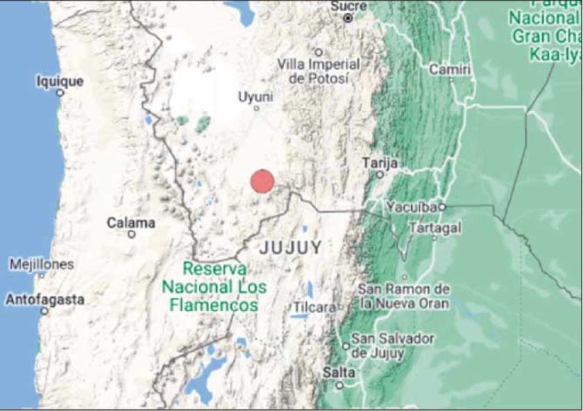 Registran un sismo de magnitud 3,5 en la provincia Sud Lípez de Potosí