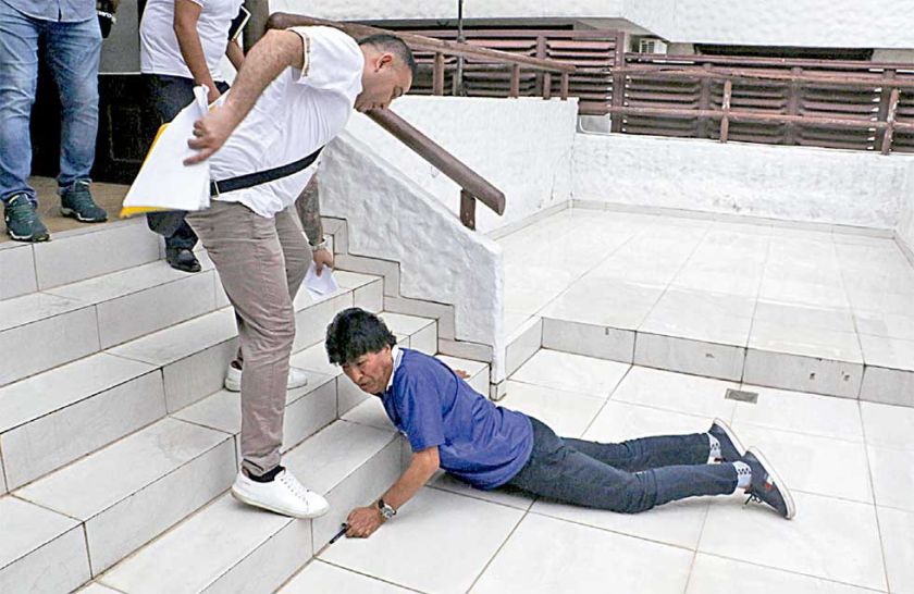 Morales: “Fue una caída fuerte, pero estoy bien”