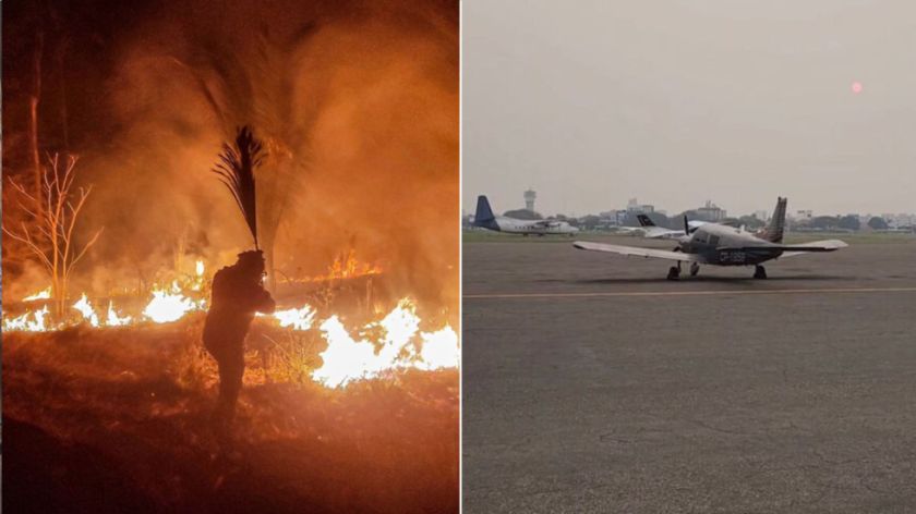 Incendios afectan a 17 municipios, obligan a suspender vuelos y bajan la calidad de aire