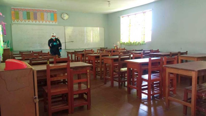 Seguirán con desinfecciones preventivas en las escuelas
