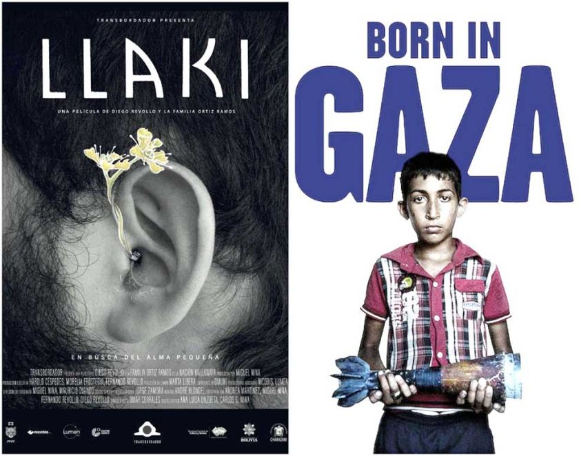 Proyectarán documentales "Llaki" y "Nacido en Gaza"