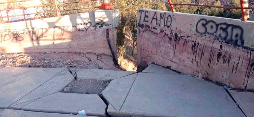Avanza juicio por deterioro  del puente de Villa Nazaret