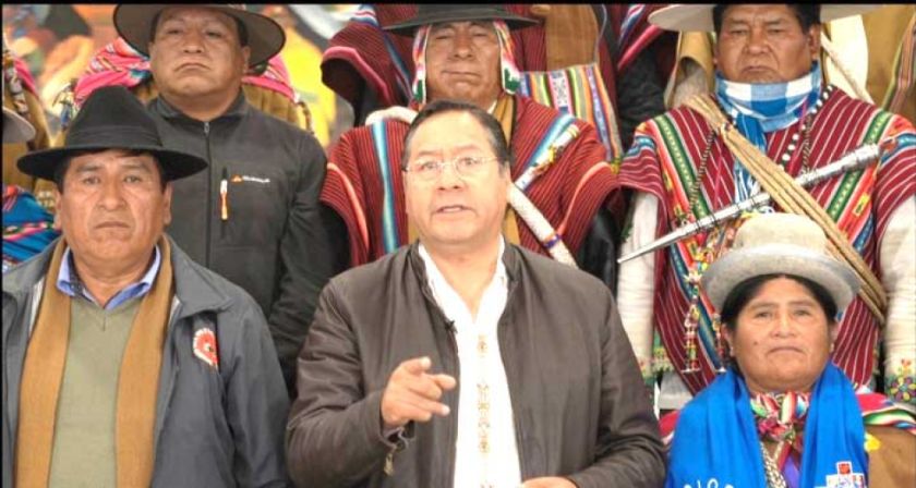 Arce le exige a Evo dejar de “incendiar” al país y dice que aplicará la ley