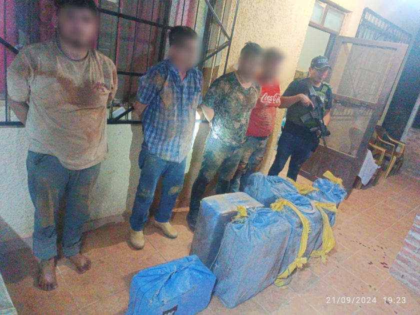 Aprehenden a cuatro integrantes de banda criminal e incautan droga en Guarayos