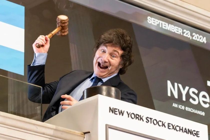 Acciones argentinas brillan en Wall Street al son del campanazo de Milei