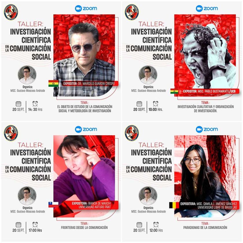 Se presentaron clases magistrales de investigación en comunicación en la UATF