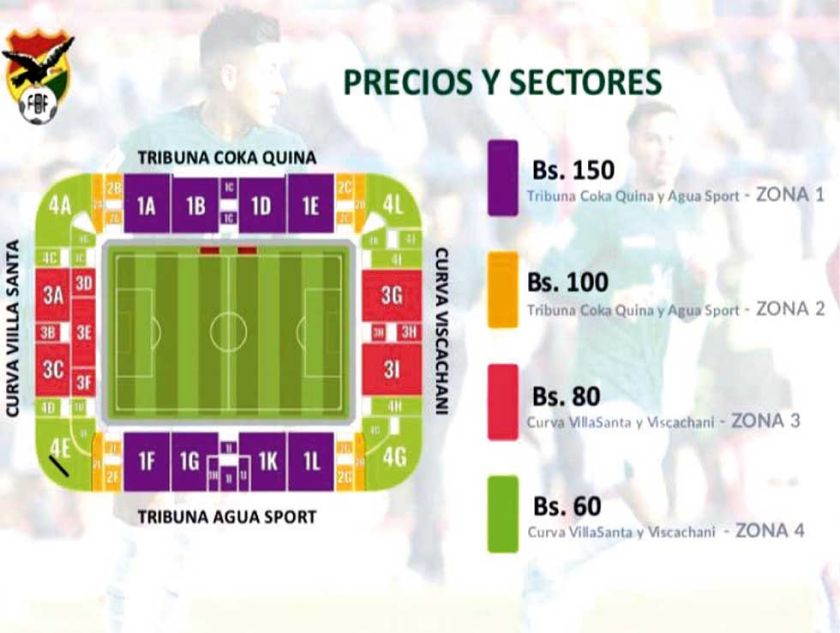 La FBF sube los precios  para el partido en El Alto