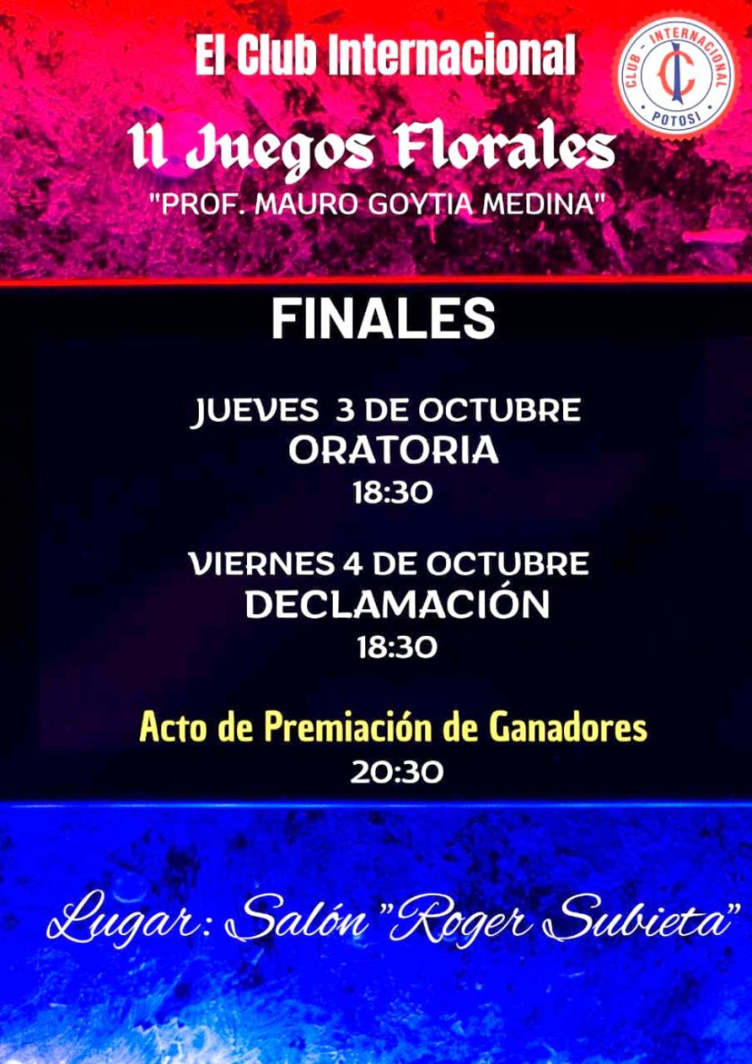 II Juegos Florales llegan a su fase final este jueves y viernes